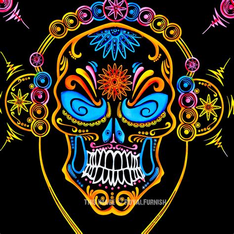 5 out of 5 stars. Black Multi Grateful Dead Music Band Skull Tapestry ...