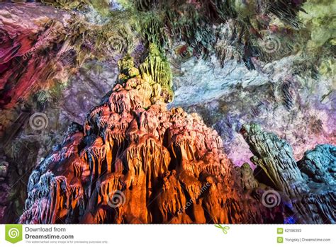 Dripstone Cave Reed Flute Cave Stock Image Image Of Lighted