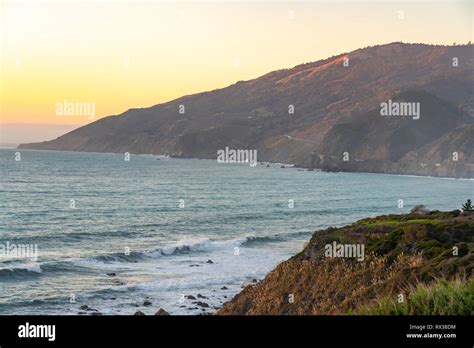 Big Sur California Sunset Vista View Of The California Coastline