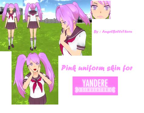 Pink Uniform Skin For Yandere Simulator By Angelbellethorn On Deviantart