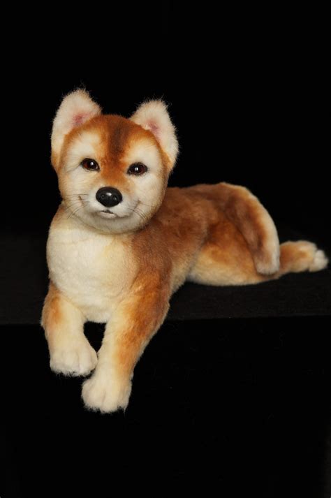 Shiba Inu Puppy Stuffed Animal Stuffed Dog Realistic Etsy