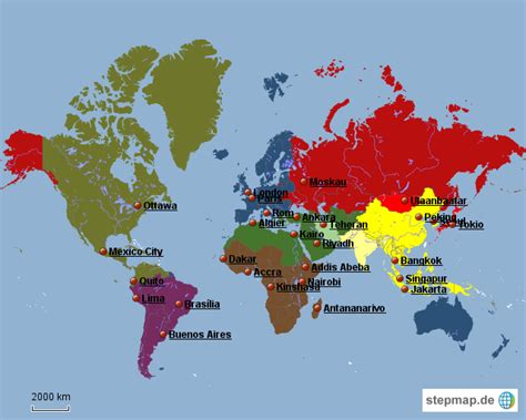 Karte welt 001 von Jack4282 - Landkarte für die Welt