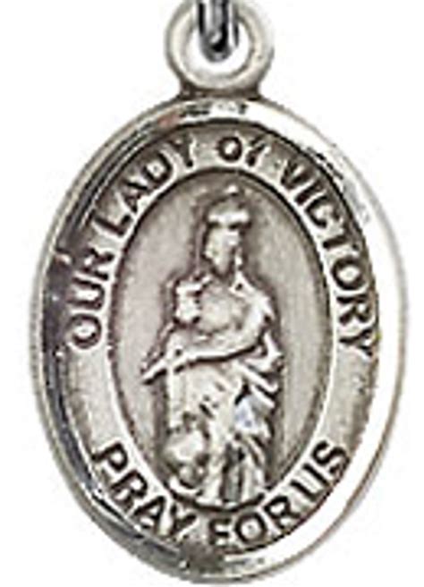 Our Lady Of Victory 50 Oval Sterling Silver Side Medal Sisters