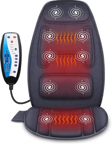 snailax massage seat cushion with heat extra memory foam support pad in neck and