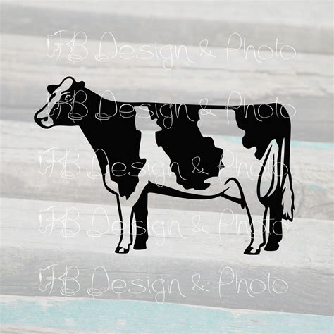 Dairy Cow Vectorraster Svg Png  Etsy