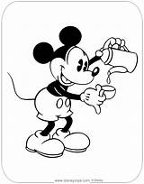 Mickey Coloring Classic Disneyclips Pages Mouse Coffee Pouring sketch template