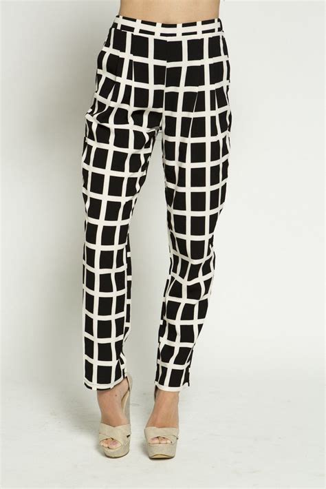 There are plenty of classics in the mix, too, including timeless denim jeans, heritage checks, and tailored black pants for the office. Black & White Checkered Pants | Pants, Fashion, Fancy pants