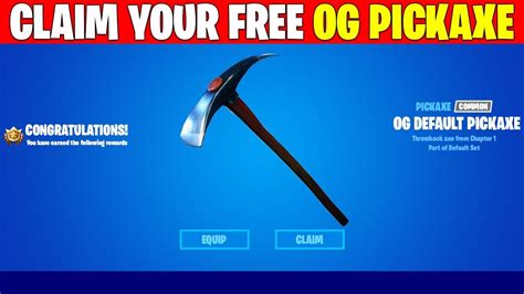 How To Get Default Og Pickaxe In Fortnite For Free Throwback Axe
