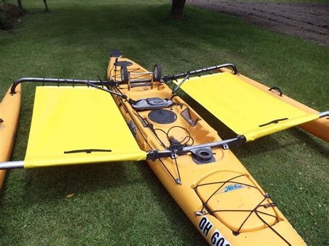 Hobie Kayak Trampoline Adventure Tandem Kayak Side Yellow Front