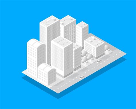 Cityscape Design Elements With Isometric Building City Map Generator