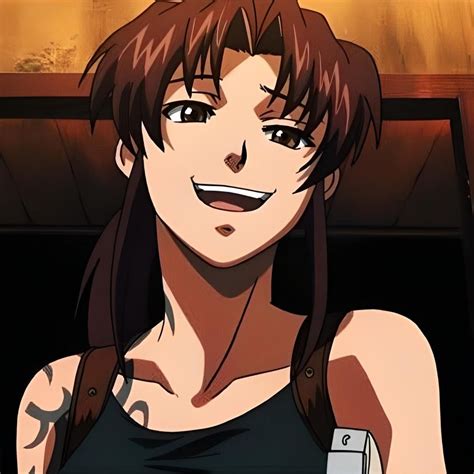 Revy Black Lagoon Anime Character With Long Hair And Piercings