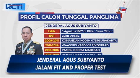 Jenderal Agus Subiyanto Jalani Fit And Proper Test Di Dpr Sis Youtube