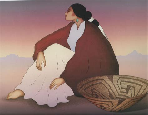 Rcgorman Navajo Woman With Basket Native American Indian