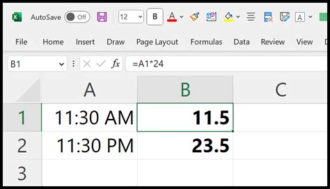 Convert An Excel Time Value Into A Decimal Number Hours