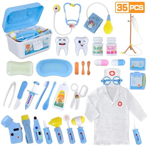 Loyo Medical Kit For Kids 35 Pieces Doctor Pretend Play Equipment