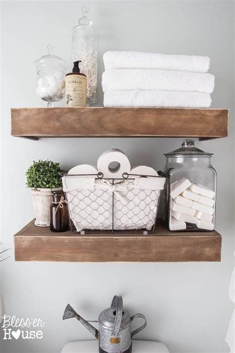 Whether you want practicality, aesthetic sensibility, or whimsy, there is bathroom shelving made just for you. Make Your Own FARMHOUSE Bathroom...Yourself! in 2019 ...