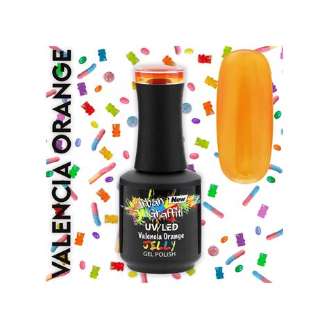 Valencia Orange 15ml Orange Transparent Jelly Gel Polish Naio Nails
