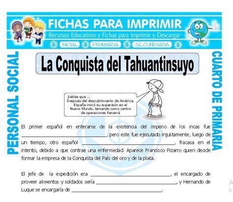 La Conquista Del Tahuantinsuyo Para Cuarto De Primaria Ficha Hot Sex Picture