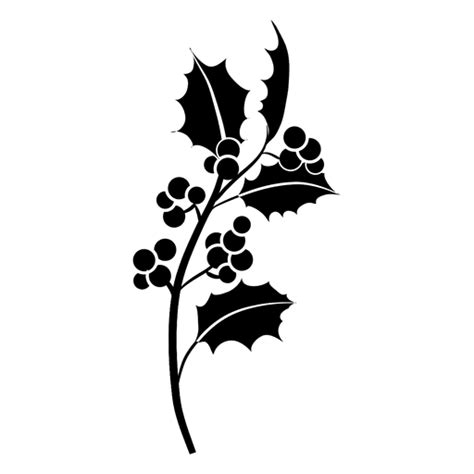 Mistletoe Branch Silhouette Icon 2 Png And Svg Design For T Shirts