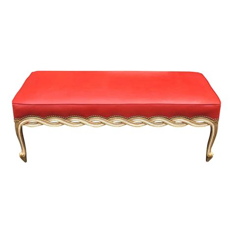 Regency Style Leather Ribbon Bench By Randy Esada Designs For Prospr In