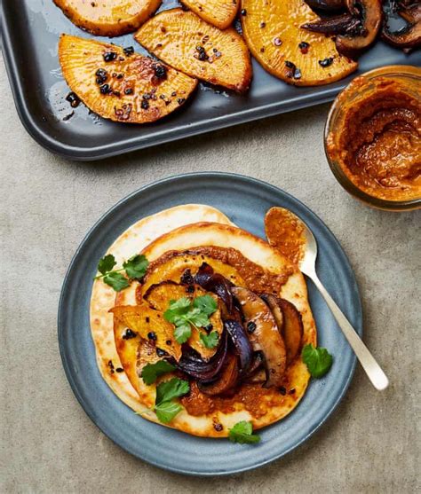 Meera Sodhas Vegan Recipe For Swede And Mushroom Tacos With Peanut Salsa The New Vegan