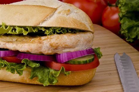 Sub Sandwich Stock Photo Image Of Closeup Food Salad 32991596