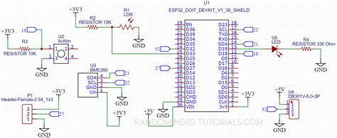 Esp32 Iot Shield Pcb Schematic Circuit Diagram Random Nerd Tutorials