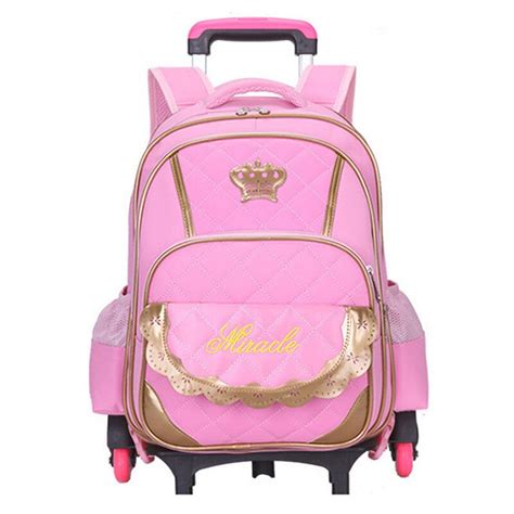 Be sure to look at the size of your child carefully before purchasing. Hot Sale Trolley Backpack Girls Wheeled School Bag ...