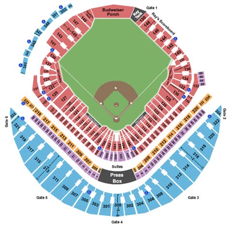 Mlb Seating Charts For All 30 Teams And Venues