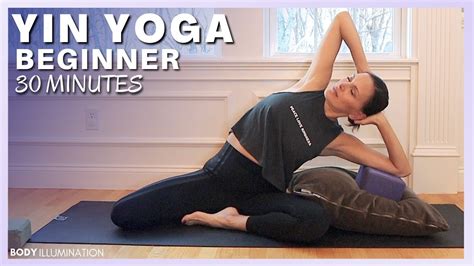 beginner yin yoga sequence full body with props 30 minute yin restorative for stress and anxiety