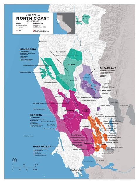 A Detailed Wine Appellation Map For All Classified Regions In North
