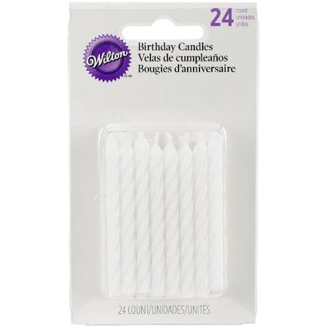 Wilton Unscented White Birthday Candles 25 24 Pieces