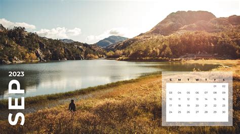 Minimalist Landscape Calendar Template Visme