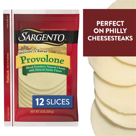 Sargento Sliced Provolone Natural Cheese With Natural Smoke Flavor 12