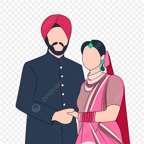 Punjabi Clipart Transparent Background Punjabi Wedding Couple Wedding