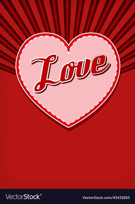 Vintage Valentines Day Template Royalty Free Vector Image