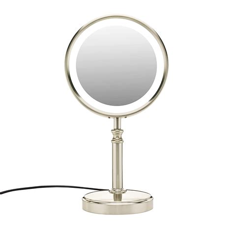 buy conair reflections double sided led lighted vanity makeup mirror 1x10x magnification satin