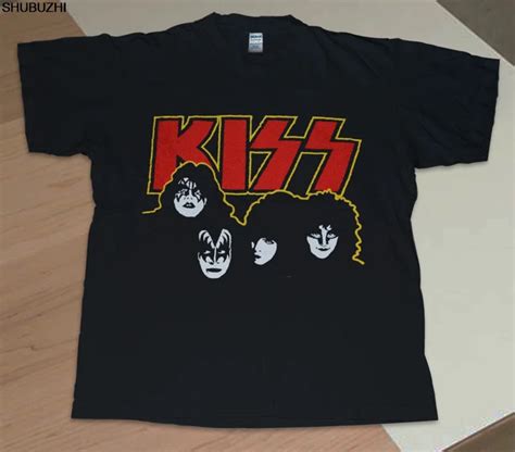 Kiss T Shirt Vintage 1980 Rare Rock Band Concert Tee 80s Reprint Shirt