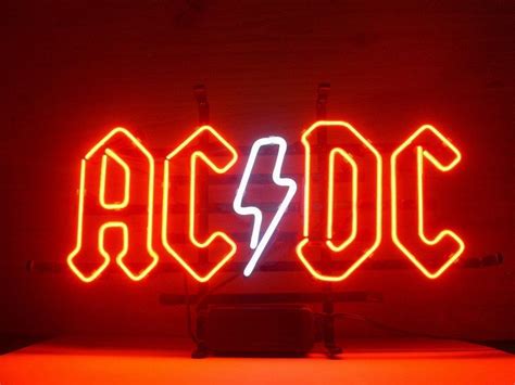 New Ac Dc Back In Black Music Neon Sign 20x16 Ebay Neon Signs