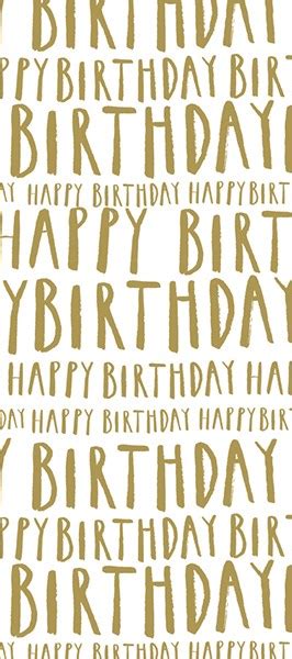 Gold Happy Birthday Print Tissue Paper Pack Of 4 Vibrant Home