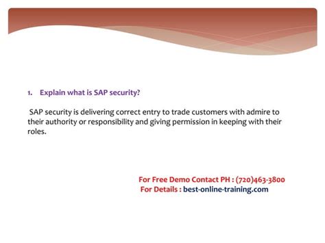 Sap Security Interview Question And Answers Ppt