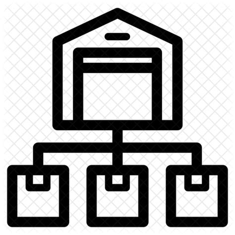 Distribution Center Icon Download In Line Style
