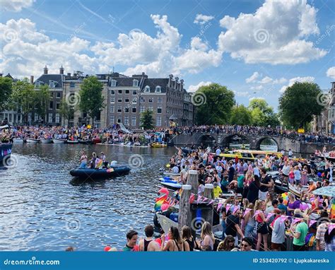 amsterdam canal parade 2022 editorial photography image of city participants 253420792