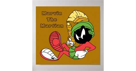 Marvin The Martian™ Reclining With Laser Poster Zazzle