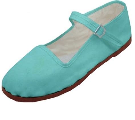 Shoes 18 Womens Cotton China Doll Mary Jane Shoes Ballerina Ballet Flats Shoes 114 Turqouise 65
