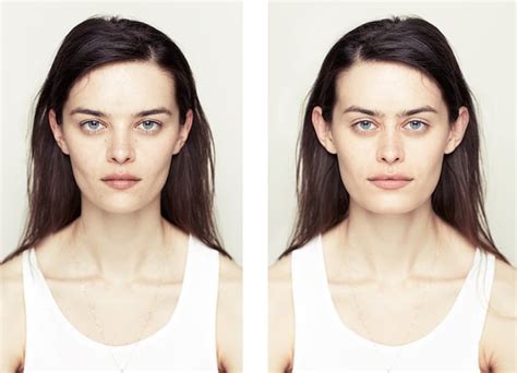 perfectly symmetrical portraits show that a symmetrical face is not always beautiful