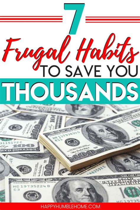 7 Frugal Habits That Will Save You Thousands In 2020 Frugal Habits