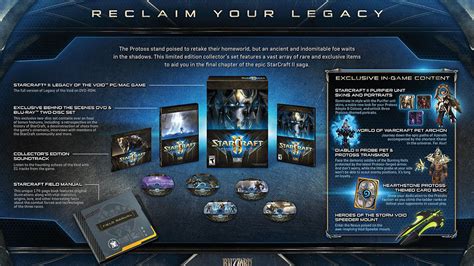 It is the third and final starcraft ii product, released separately from the other two games, wings of liberty and heart of the swarm, occurring after them chronologically. This is your StarCraft 2: Legacy of the Void Collector's ...