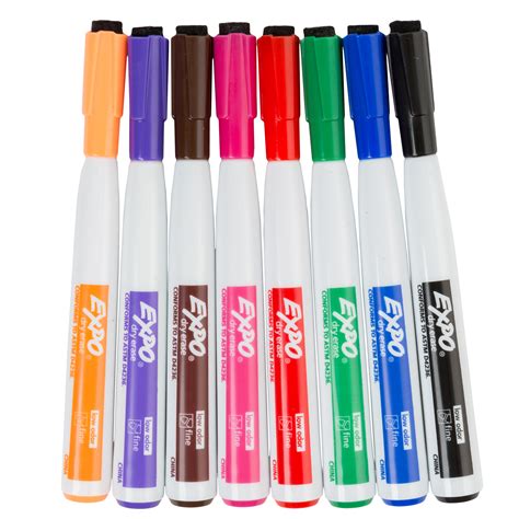 Expo 1944748 Assorted 8 Color Fine Point Magnetic Dry Erase Marker 8pack