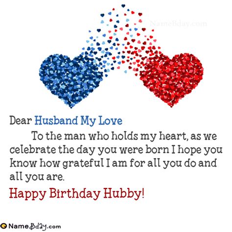 Happy Birthday Husband My Love Image Of Cake Card Wishes